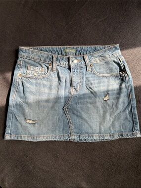 wild fable Light Blue Distressed Denim Mini Skirt